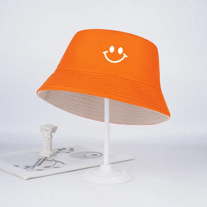 Smiley Face Fisherman Hat for Kids | Cute UV Protective Foldable Sun Hat