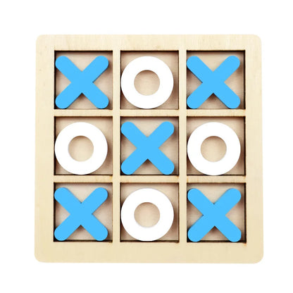 Juego de puzle de tic-tac-toe de madera para dos jugadores, juego de mesa interactivo de lógica y estrategia, regalo de cumpleaños para fiestas familiares para niños y niñas