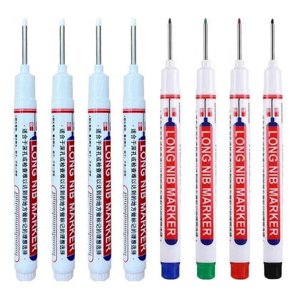 20mm Deep Hole Long Nib Markers Set | Multi-Purpose Perforating Pen for Metal, Wood, and Glass