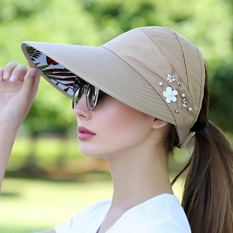 Sun Protection Hat for Women | Foldable UV Guard Visor