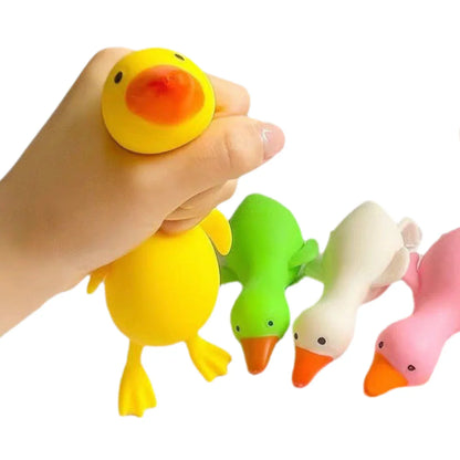 Maltose Colorful Aurora Duck Squeeze Toy | Stress Relief Stretch Toy for Adults and Kids