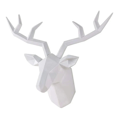 Escultura de cabeza de ciervo, estatua de animal, figuritas, adorno de pared, alce creativo, arte, cornamentas, estatuilla para decoración de oficina, montaje en pared