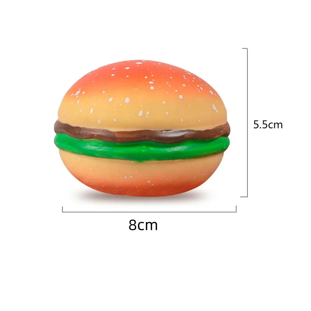 Fun Hamburger Stress Ball | Squishy Fidget Toy for Anxiety Relief