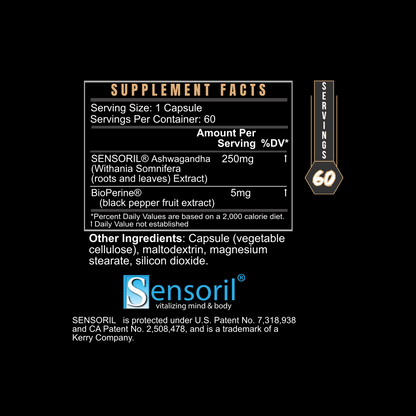 Sensoril Ashwagandha Drops | High-Potency with Black Pepper Extract