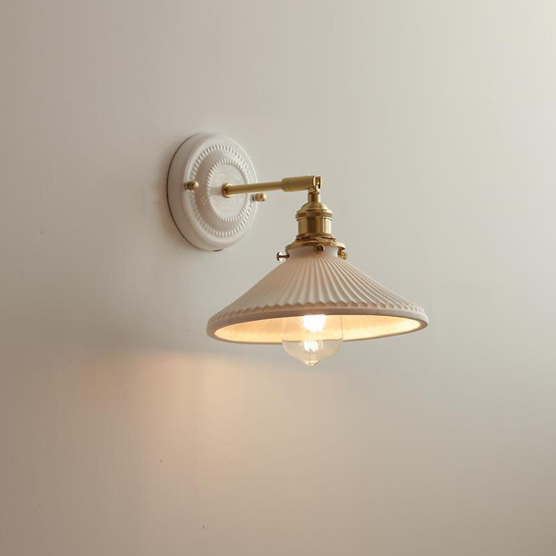 Vintage Japanese Ceramic Wall Lamp