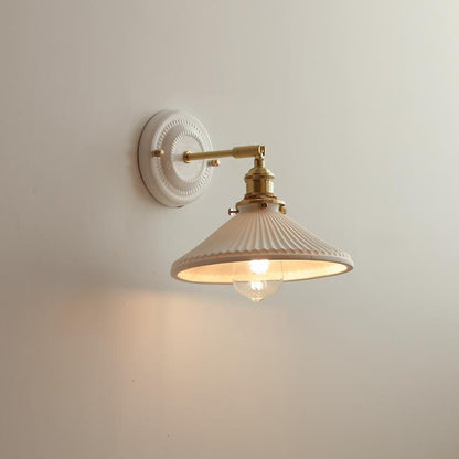 Vintage Japanese Ceramic Wall Lamp