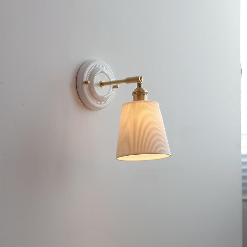 Vintage Japanese Ceramic Wall Lamp