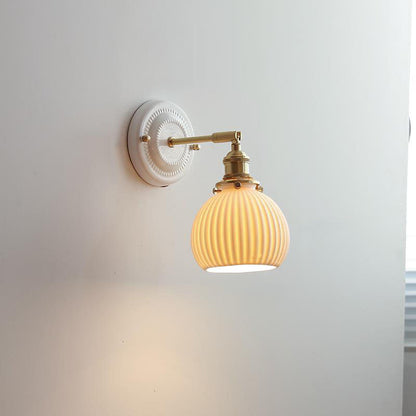 Vintage Japanese Ceramic Wall Lamp