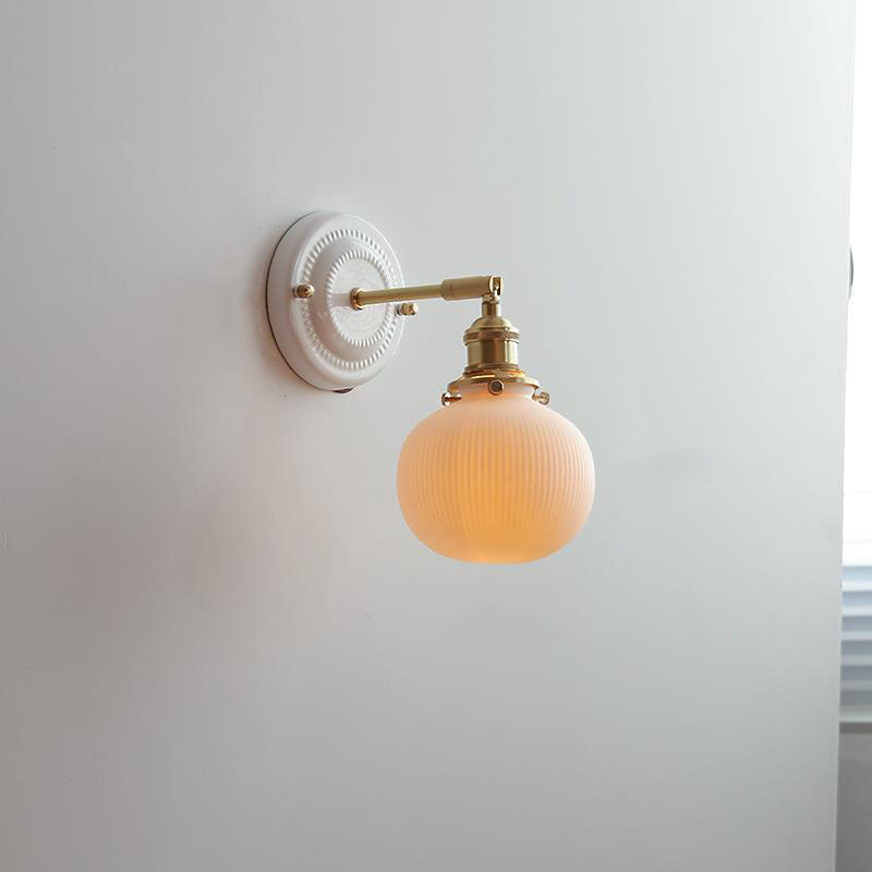 Vintage Japanese Ceramic Wall Lamp
