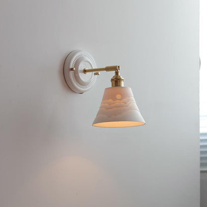 Vintage Japanese Ceramic Wall Lamp