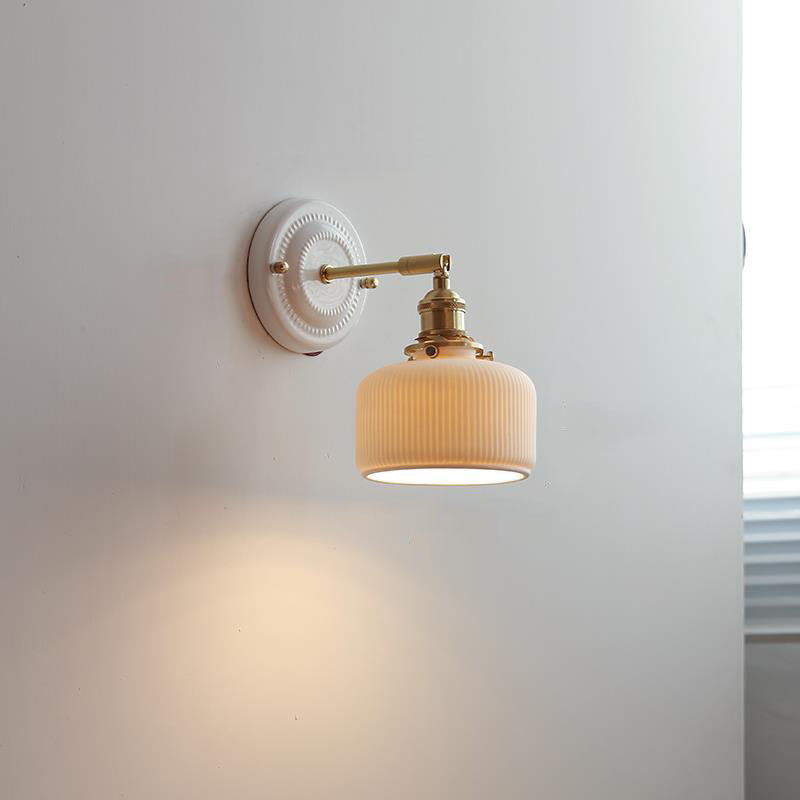Vintage Japanese Ceramic Wall Lamp