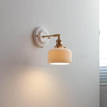 Vintage Japanese Ceramic Wall Lamp