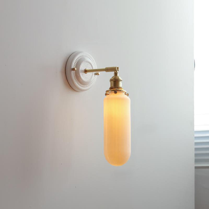 Vintage Japanese Ceramic Wall Lamp