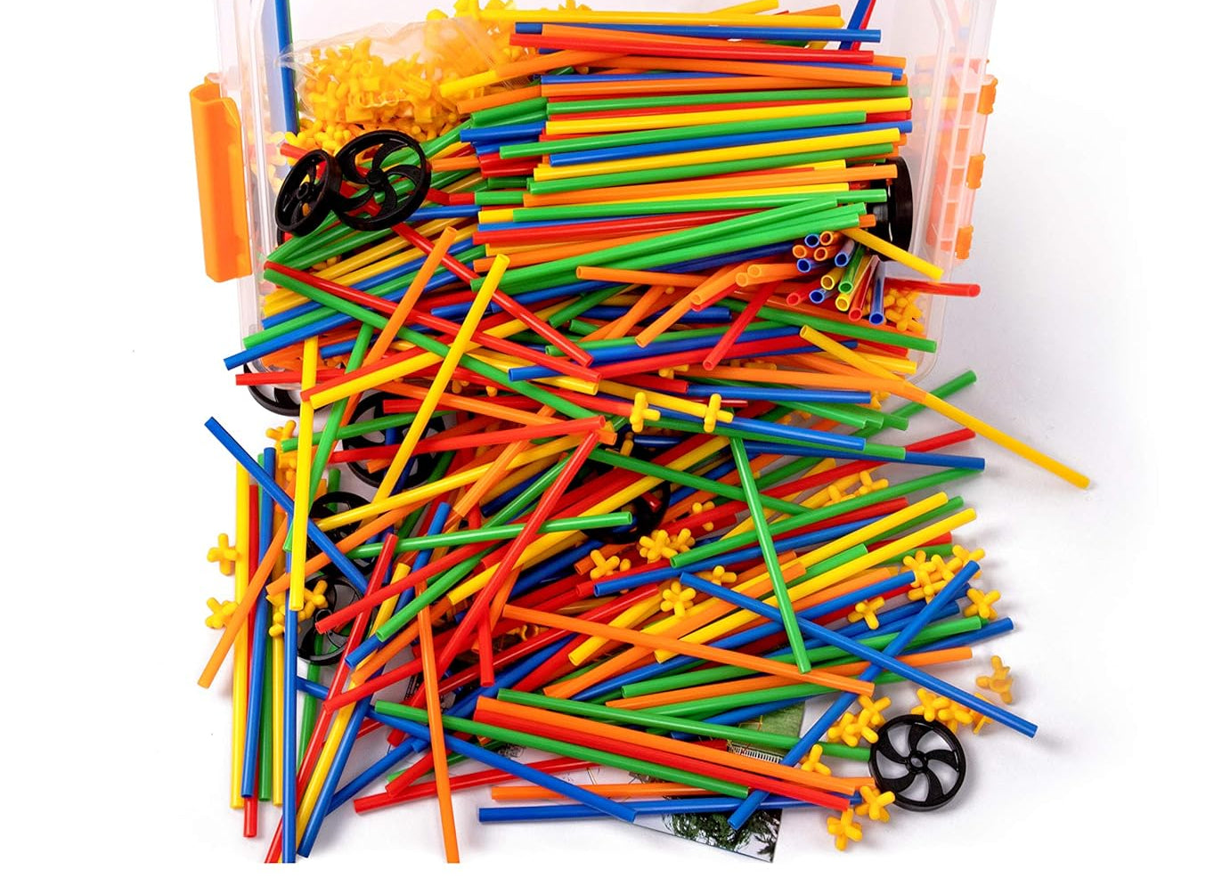 Jouets de construction STEM 4D avec pailles