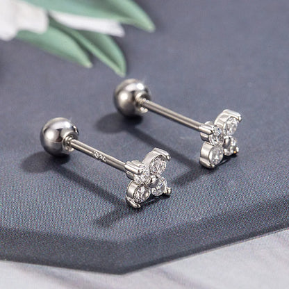 Heart Stud Earrings for Women | Hypoallergenic Screw Back Piercing Jewelry