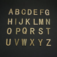 Metal Self Adhesive House Number English Alphabet Letters for Apartment Room Door Plate Table Mailbox Number Stickers 3*2cm