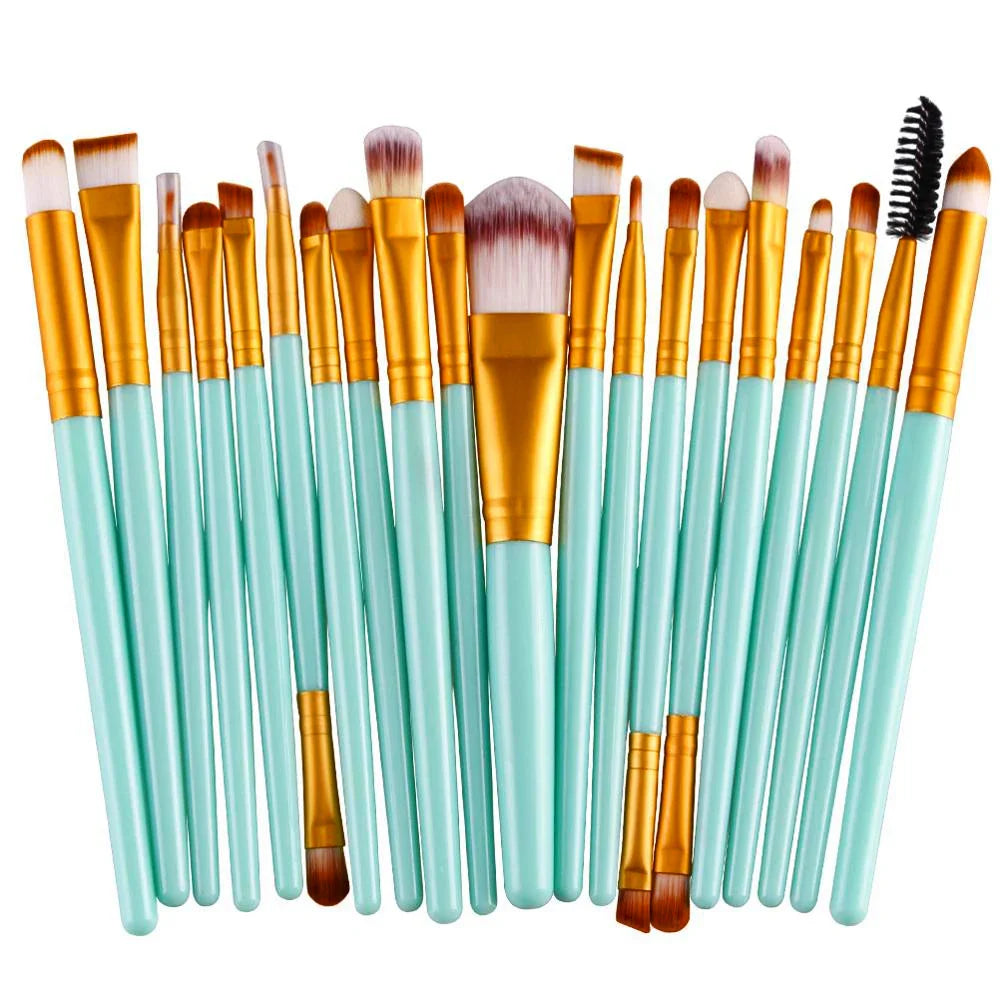 20-Piece Eye Makeup Brush Set | Complete Eye Shadow & Eyeliner Tools