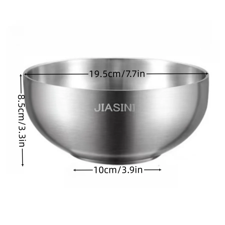 Bol à nouilles en acier inoxydable de haute qualité pour la maison, bol à soupe instantané esthétique, grand bol à riz et à salade de style coréen