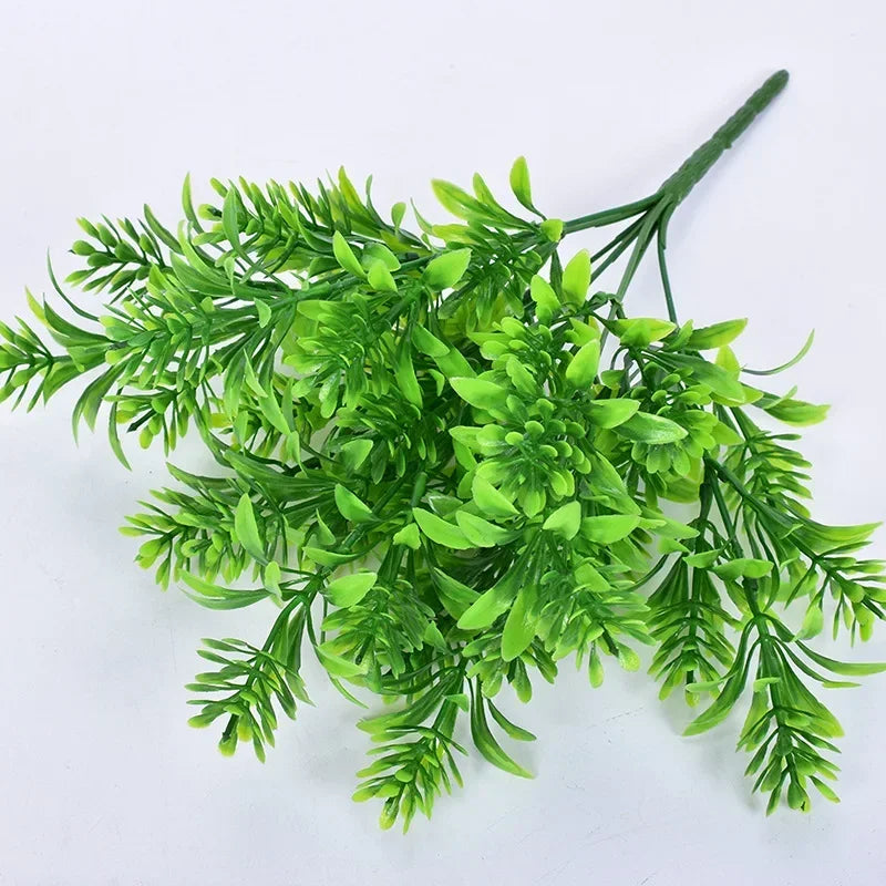 Planta artificial pequeña, helecho de Boston, hierba verde, decoración del hogar, hojas falsas, follaje, decoración de jardín, fiesta, bodas