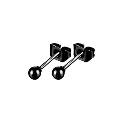 Black Punk Cross Hoop Earrings | Stainless Steel Unisex Jewelry