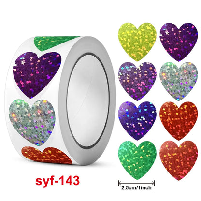 Heart Thank You Stickers | Small Roll Packaging Stickers for Photocard Decor