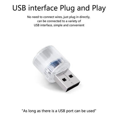 USB Mini RGB Night Light | LED Ambient Decorative Lamp for Bedroom, Car, Office