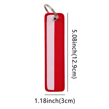 National Flags Embroidery Key Fob | Motorcycle Car Backpack Keychain