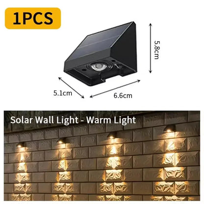 Solar Wall Light Outdoor – Waterproof LED Fence Lamp for Garden, Patio & House Sign