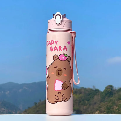 Capybara Straw Cup | Large 1000ml Sports Water Bottle