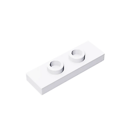 Gobricks GDS-1504 Plate, Modified 1 x 3 with 2 Studs (Double Jumper) | Compatible Building Block Piece