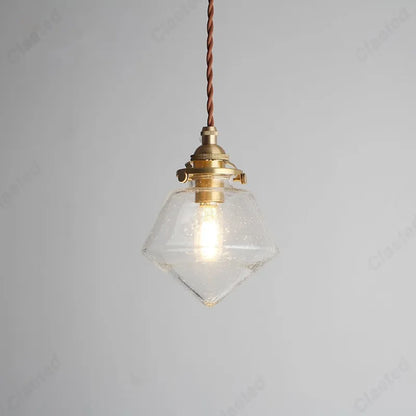 Lustre en verre LED de style européen, rétro et simple, pour restaurant, salon, allée, balcon, chevet, éclairage décoratif
