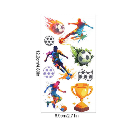 10pcs Soccer Temporary Tattoo Stickers | Kids Birthday Party Favors