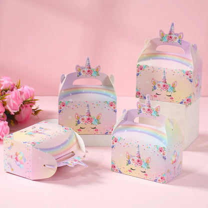 Unicorn Gift Boxes Birthday Party Decoration Kids Unicorn Party Favor Boxes Baby Shower Birthday Party Decorations Supplies