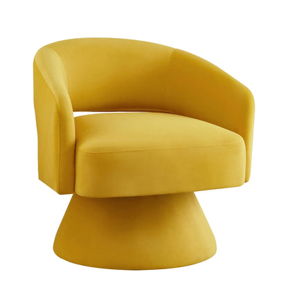 360° Comfort Swivel Upholstered Velvet Round Accent Armchair