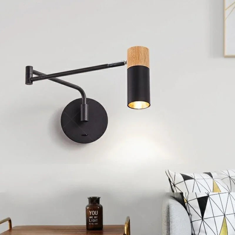Modern Adjustable Wall Sconce Telescopic Reading Lamp Bedroom Living Room