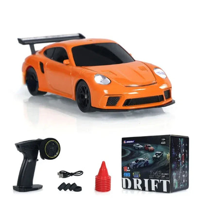 Mini RC Drift Car 1:43 Scale 4WD Remote Control Racing Vehicle Toy