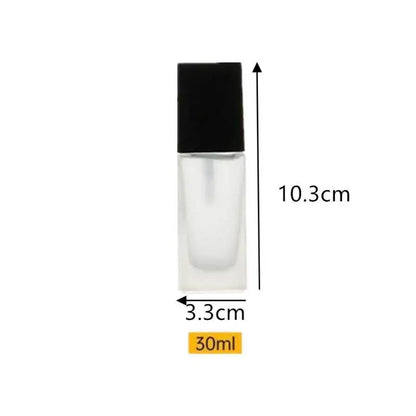 Empty Pump Bottle Glass Liquid Foundation Container | Refillable 15/30ml Travel Bottle