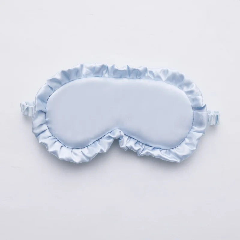 Silk Ruffle Sleep Eye Mask | Light Blocking Sleep Aid for Adults