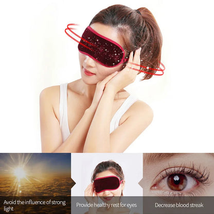 Tourmaline Magnetic Sleep Eye Mask | Far Infrared Eye Massager for Fatigue Relief