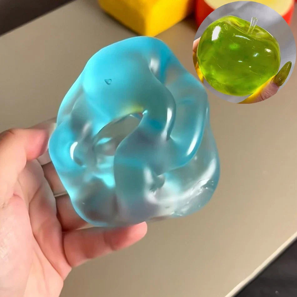 Balle anti-stress pomme verte | Jouet à presser pour TDAH Autisme Jouet sensoriel à rebond lent