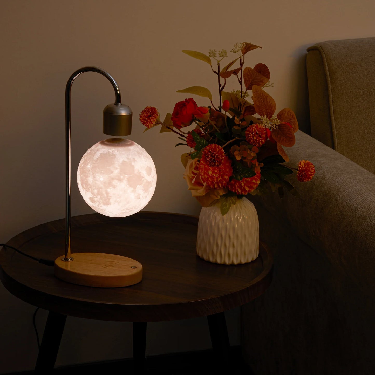 Floating Moon Lamp Magnetic Levitating LED Night Light Zero Gravity Desk Decor