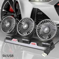 Dual Head Car Fan | 12 Volt Fan with 360° Rotation & Adjustable Airflow | Portable Cooling Solution for Cars