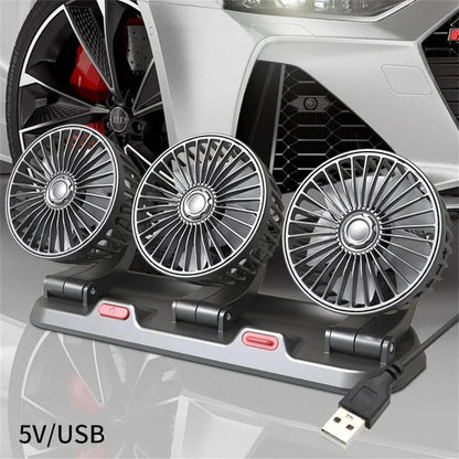 Dual Head Car Fan | 12 Volt Fan with 360° Rotation & Adjustable Airflow | Portable Cooling Solution for Cars