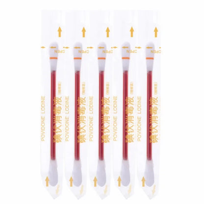 Disposable Iodine Cotton Swabs | First Aid Disinfectant Sticks