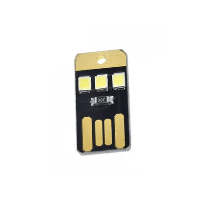 Mini USB Card Light | 6 LED Touch Dimming Keychain Night Light