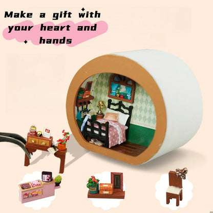 1pc,Diy Wooden Doll House,Assembly Model Kit,3d Puzzle, Birthday Gifts for teenagers and adults,Home Decor Micro Model