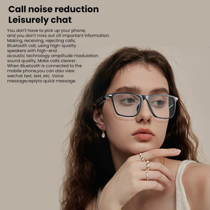 Bluetooth Smart Glasses Polarized Sunglasses Blue Light Filter Waterproof for Men