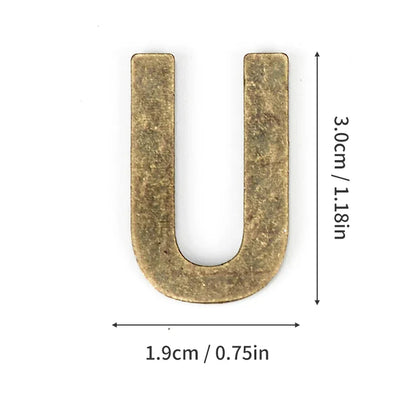 Metal Self Adhesive House Number English Alphabet Letters for Apartment Room Door Plate Table Mailbox Number Stickers 3*2cm