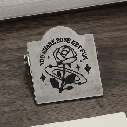 1 pince à papier rétro en métal, format 40 mm, pour la reliure de notes, de lettres et de documents, fournitures de bureau et scolaires