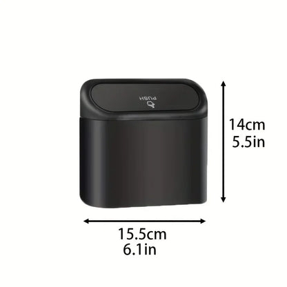 Car Trash Can (With Lid), Small Car Trash Can, Leak-Proof Mini Car Supplies